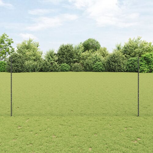 vidaXL Stupovi za ograde 22 kom U-kanal siva 140 cm čelik, Šesterokutna ograda siva 1.4x50 m čelik Cijene