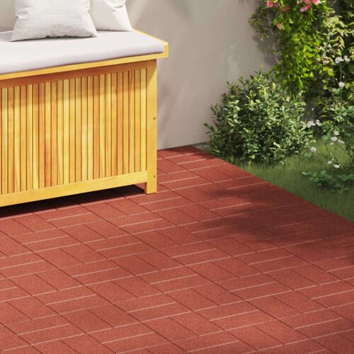  Kamen za hodanje 6 pcs Crvena 40 5 x 40 5 x 2 cm Guma - Crvena Cijene