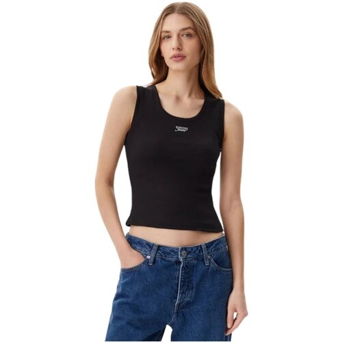 Tommy Jeans Majice &amp;amp; Polo majice DW0DW21369 Črna Slike