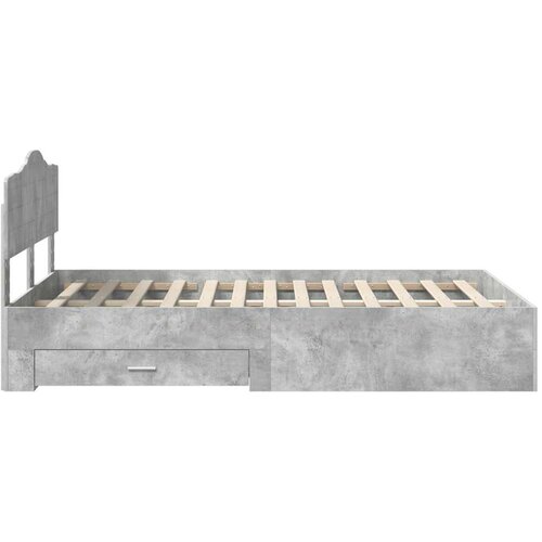  Okvir za krevet s uzglavljem Betonski sivi 135 x 190 cm Slike