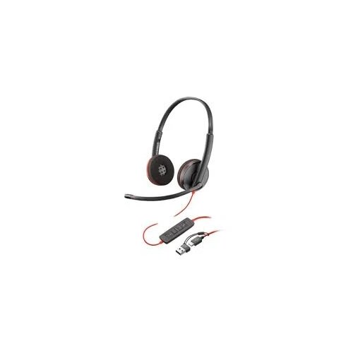 HP slu&scaron;alice poly blackwire 3225 stereo usb-c headset +3.5mm plug +usb-c/a Adapter/8X229AA/crna Cene