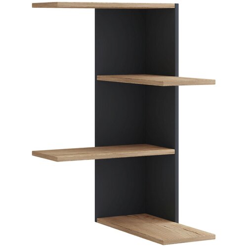 MID.YOU KOTNI REGAL 45/77/45 cm črna, medeni hrast Cene