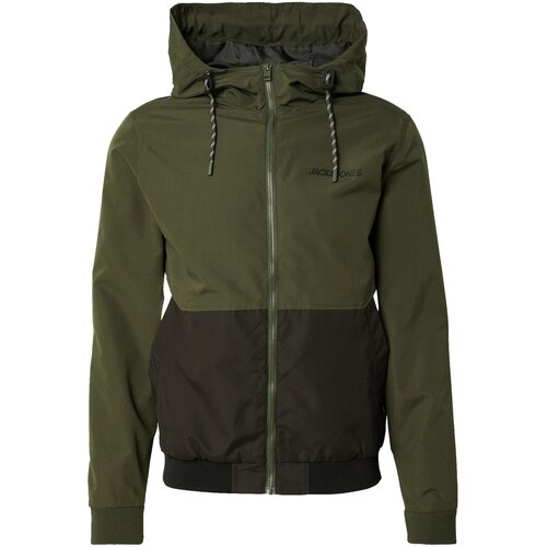 Jack & Jones Prehodna jakna 'JJERush' oliva / črna Cene