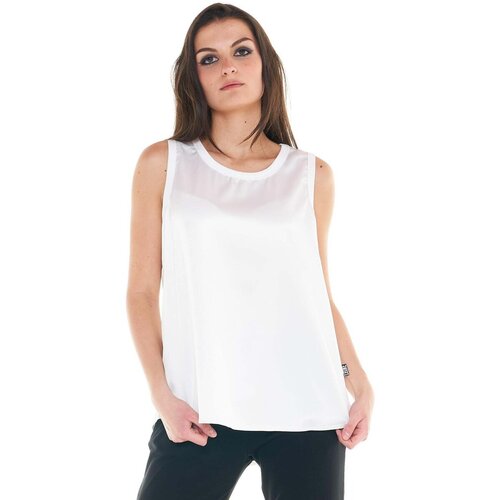 Leone 1947 Majice brez rokavov Woman Tank Black Boring Bela Cene