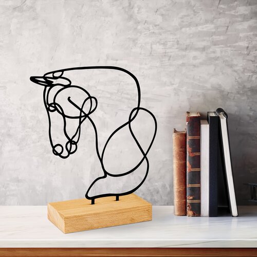 Atelier Del Sofa Ukrasna figura Equine, 26x8x17 cm, crna Cene