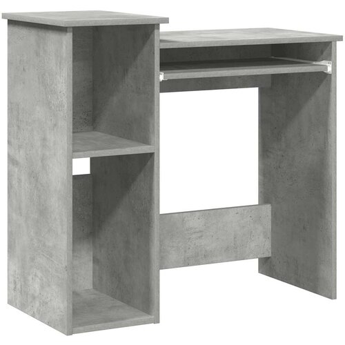 Maison Chic pisarniška miza - Računalniška miza s policami betonsko siva 84x40x78 cm iverna plošča, (21785484) Cene