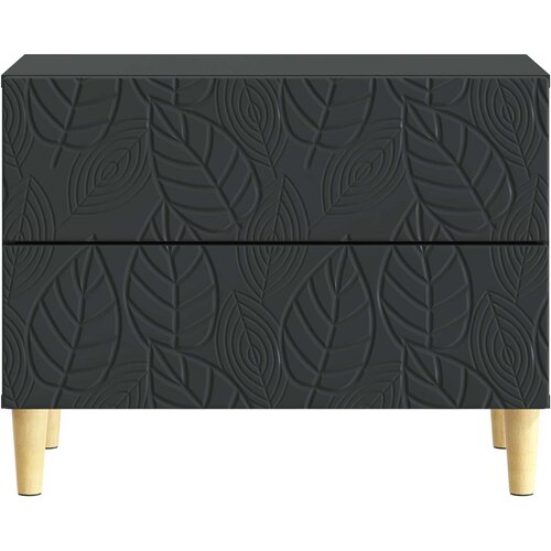  Noćni ormarić Crna 62 x 34,5 x 48 cm Konstruirano drvo Slike