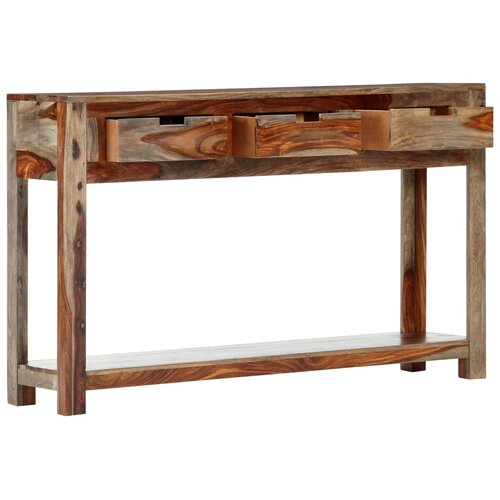  Konzolni stol s 3 ladice 120x30x75 cm od masivnog drva akacije Slike