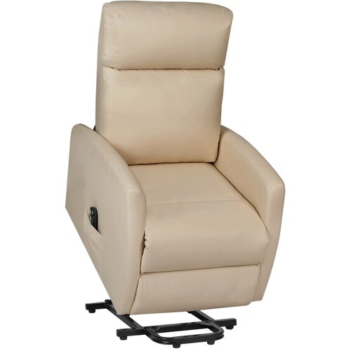 VidaXL naslonjač na podizanje od umjetne kože boja cappuccina Slike