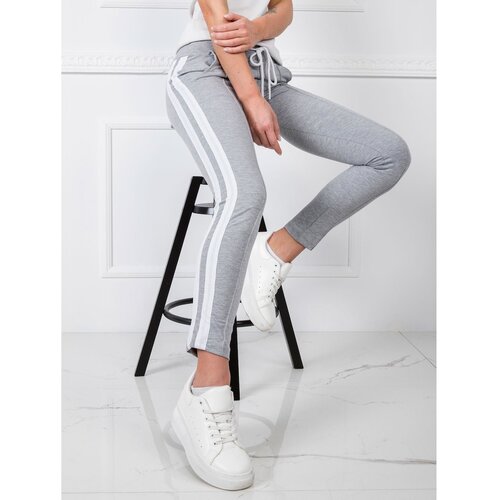 Fashion Hunters Gray women&amp;#039;s sweatpants Slike
