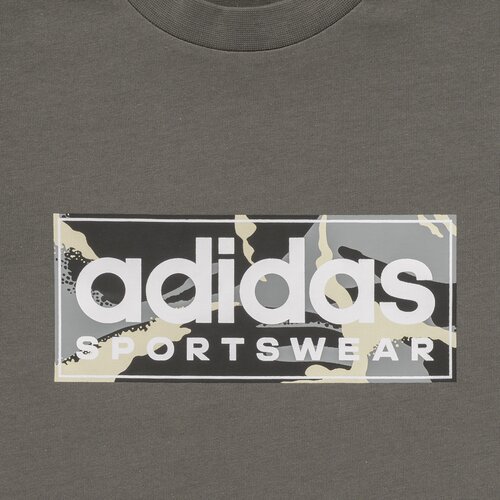 Adidas Majica za dečake B Camo Lin JX6867, Okrugli izrez, Siva Slike