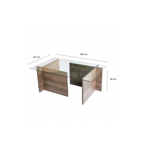  Escape Klub sto, 105x40x65cm, Orah Slike