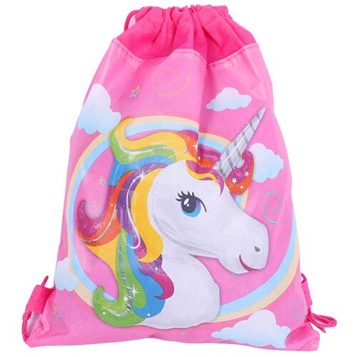  &amp;Scaron;kolska torba za cipele Gimnastičko odijelo Dugini jednorog Roza 35x27 cm Slike