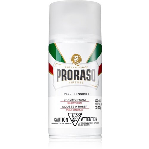 Proraso white Shaving Foam pjena za brijanje sa zelenim čajem i zobenom ka&amp;scaron;om 300 ml za mu&amp;scaron;karce Slike