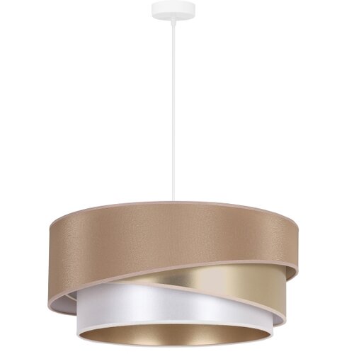  Duolla - Visilica na sajli KOBO 1xE27/15W/230V &amp;Oslash; 45 cm bež/zlatna/bela Slike