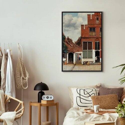  Slika - Jan Vermeer &ndash; The Little Street 80x120 U crnom drvenom okviru Cijene