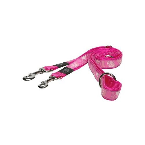 Rogz armed response povodac za pse, xl, pink paw Slike