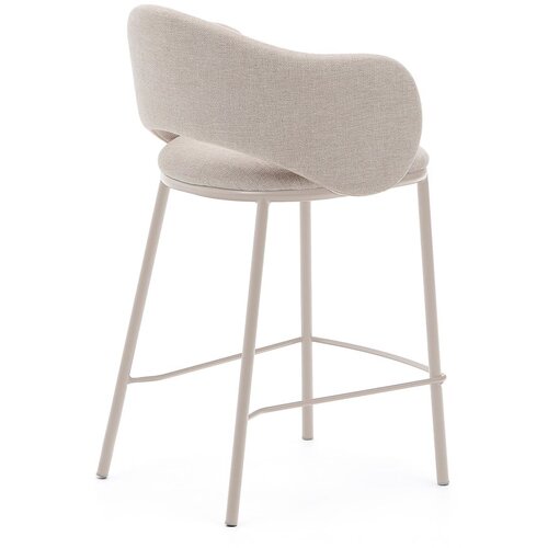 Kave Home Kremno bel barski stol (vi&amp;scaron;ina sedeža 65 cm) Maina &amp;ndash; Slike