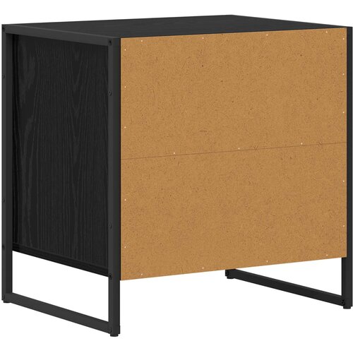  Noćni ormarić Crni hrast 50 x 39,5 x 50 cm Konstruirano drvo Slike