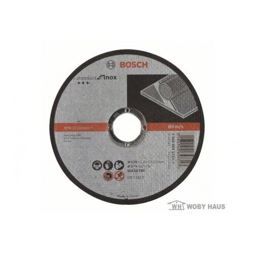 Bosch Standard for Inox rezna ploča, ravna, WA 60 T BF, 125 mm, 22,23 mm, 1,6 mm Slike