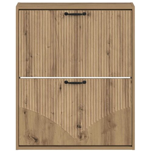  Ormar za cipele na zidu HOORN 71 x 17 x 86 cm Konstruirano drvo - Hrast artisan Slike