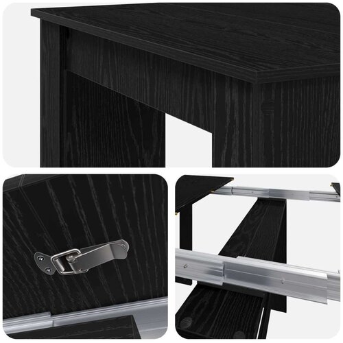  Blagovaonski stol 240 x 85 x 75 cm Konstruirano drvo Crni hrast Slike