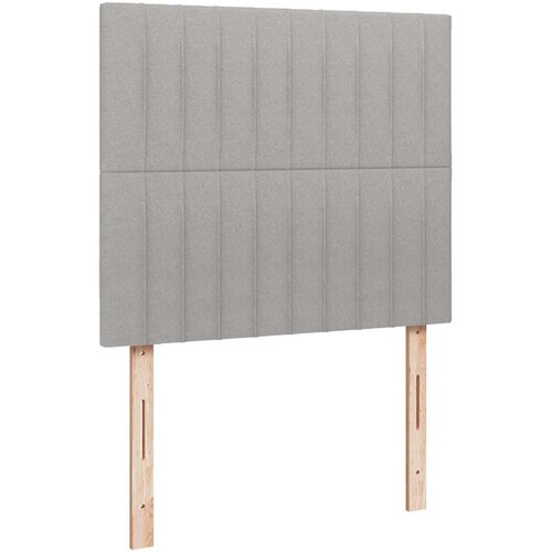  s oprugama i madracem LED svjetlosivi 120x190 cm tkanina Slike