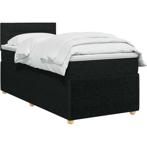  Boxspring krevet s madracem Crna 90 x 200 cm Tkanina Slike