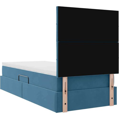  Krevet s prostorom za pohranu s LED-om Tamno plava 100 x 200 cm Slike