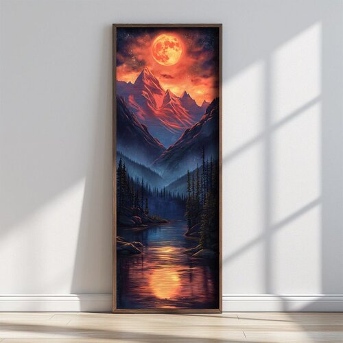 WALLXPERT FAH013-120 Multicolor Decorative Framed MDF Painting Cene