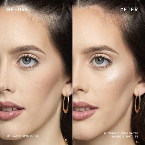 NYX Professional Makeup buttermelt highlighter highlighter nijansa bright &amp;amp; butta 05 5 g Slike