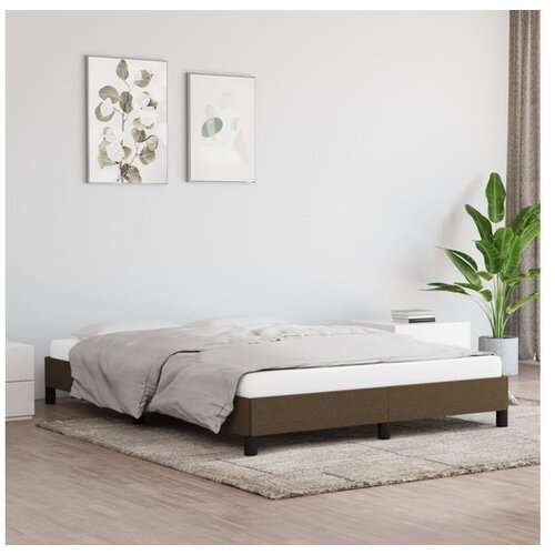  Okvir za krevet tamnosmeđi 140 x 190 cm od tkanine Cene