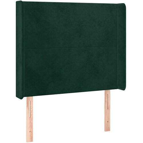  Uzglavlje s u&amp;scaron;ima tamnozeleno 83x16x118/128 cm bar&amp;scaron;unasto - Tamnozelena 83 x 16 x 118/128 cm 1 Slike