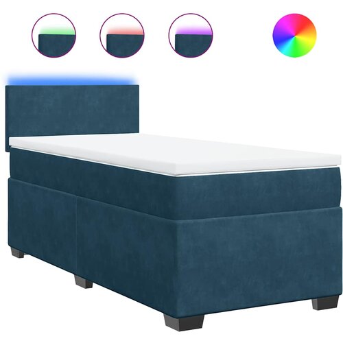 Box spring krevet s madracem plavi 90x190 cm bar&amp;scaron;unasti Slike