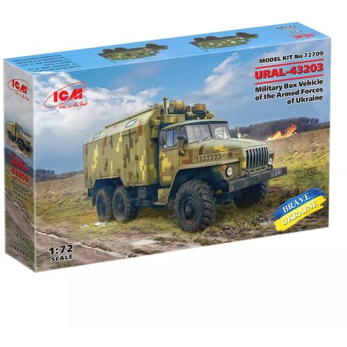 ICM model kit military - URAL-43203 military box vehicle of the armed forces of ukraine 1:72 Cene