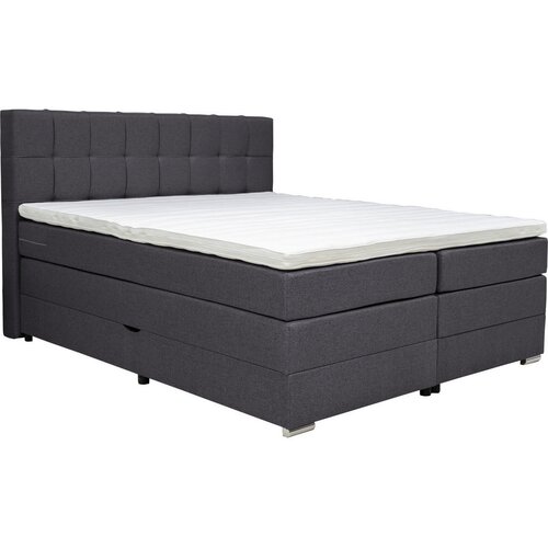 CARRYHOME POSTELJA BOXSPRING 160 cm x 200 cm , tekstil temno siva Cene