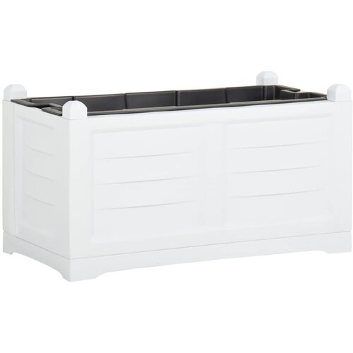 VidaXL Cvetlično korito belo 80x42,5x42 cm PP Slike