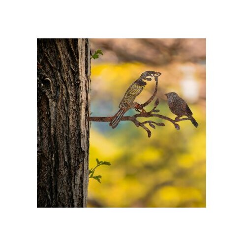 WALLXPERT decorative object figura bird on the branch 02 brown Cene