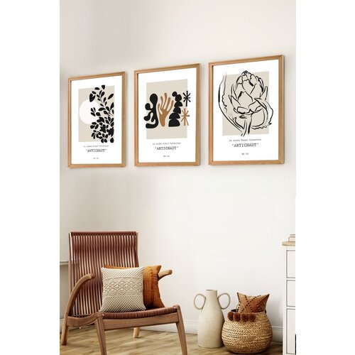 Wallity Set uramljenih MDF slika Myk3003-1, 3 Dela Cene