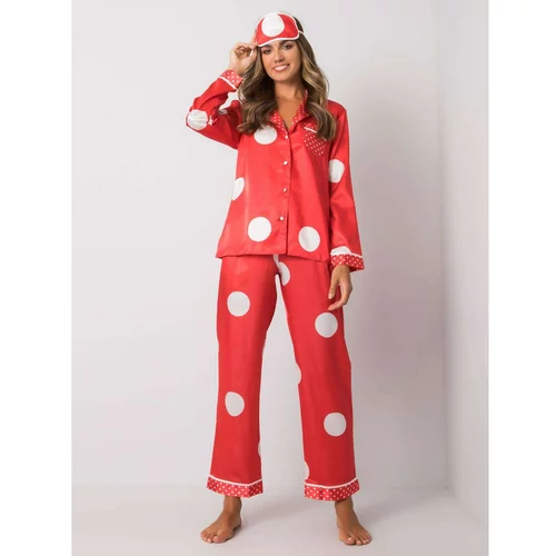 Fashion Hunters Red pajamas with polka dots