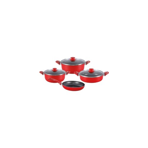 Zilan Posuđe, teflon, set 7/1, crvena - ZLN9379, Crveno Slike