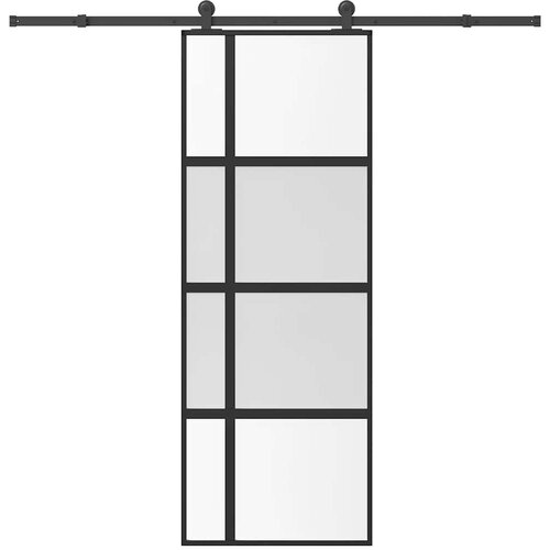  Klizna vrata s priborom 76 x 205 cm kaljeno staklo i aluminij Cene