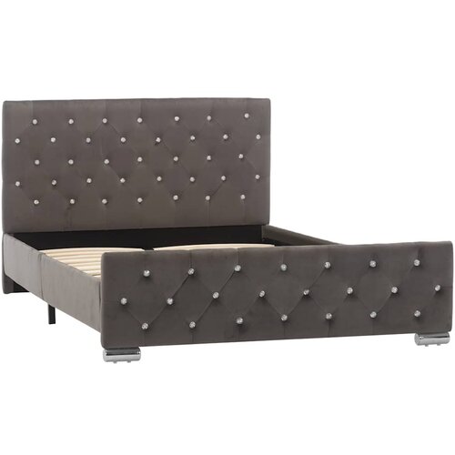  Okvir za krevet od tkanine sivi 120 x 200 cm Slike