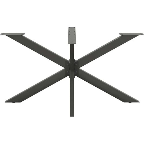  Noge jedilne mize pajkove oblike antracitne 150x78x(72-73) cm jeklo, (5000241498) Slike