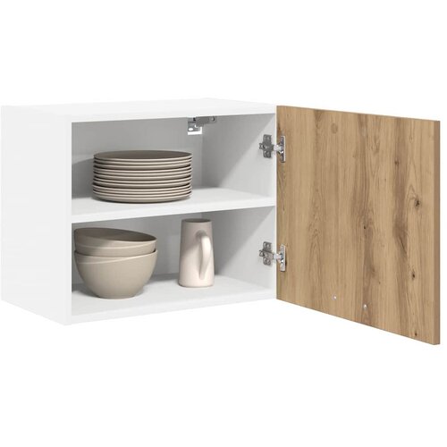  ormarić 2 pcs Umjetnički hrast i bijela 50 x 31 x 40 cm Slike