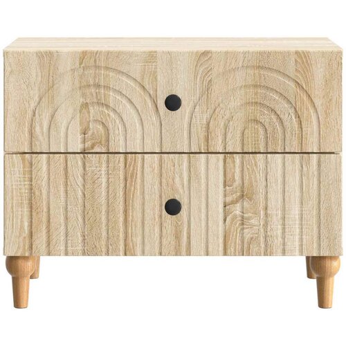 VidaXL Noćni ormar Hrast sonoma 62 x 34 5 x 48 cm Konstruirano drvo - Hrast sonoma Slike