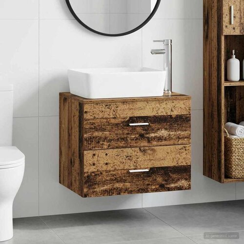  Set namje&amp;scaron;taja za kupaonicu Staro drvo Konstruirano drvo Smeđa 62.5 x 44.5 x 50 cm Slike