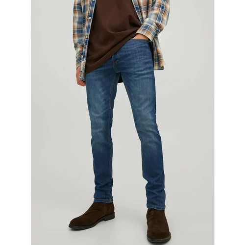 Jack & Jones Jeans hlače Glenn 12224987 Mornarsko modra Slim Fit