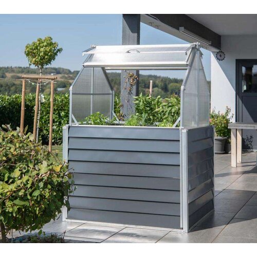 WESTMANN Metalna povi&scaron;ena vrtna gredica sa staklenikom Store &amp Grow | Antracit | 120x120x169 cm Cijene