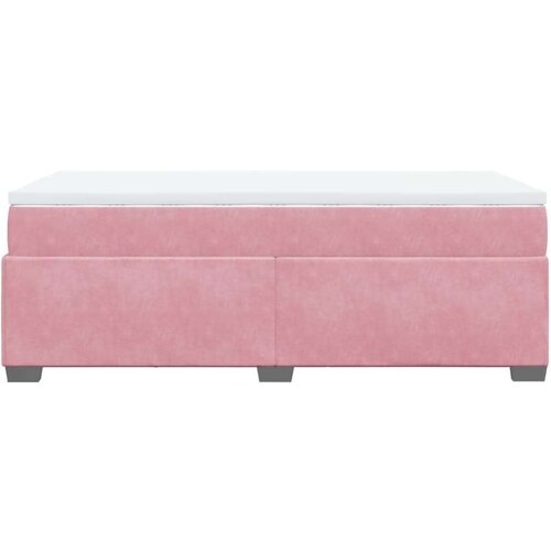 vidaXL box spring krevet s madracem ružičasti 90x200 cm baršunasti Cene